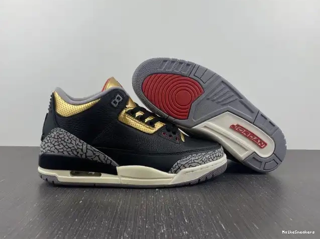 MaikeSneakers WMNS Gold Black 3 CK9246-067 Air Jordan 0530